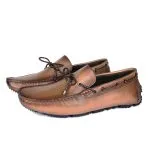 Savelli Casual Series | Comfort Laced Smooth Latego Leather Tan Moccasin