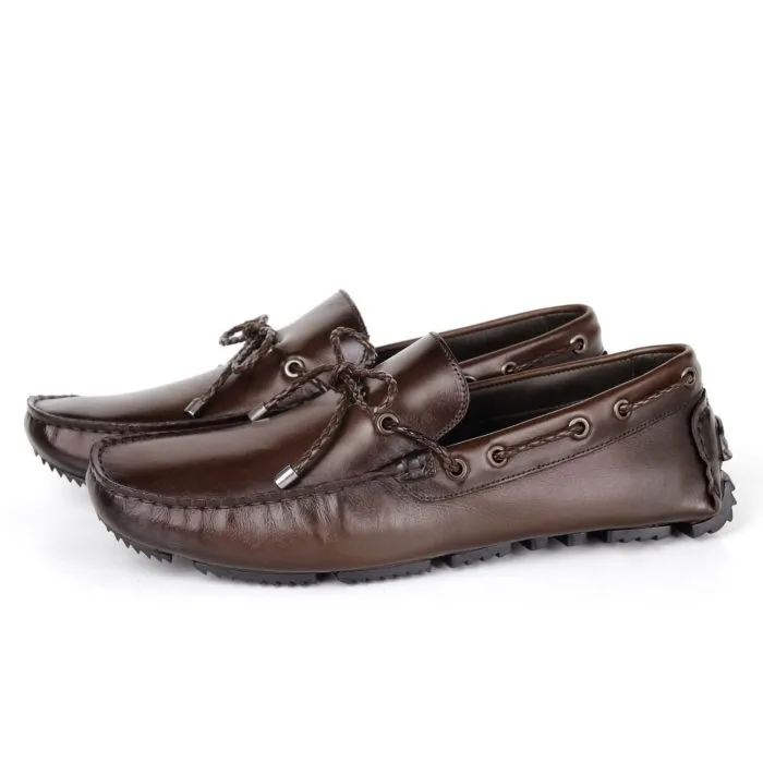 Savelli Casual Series | Comfort Laced Smooth Latego Leather Coffee Moccasin - Image 4