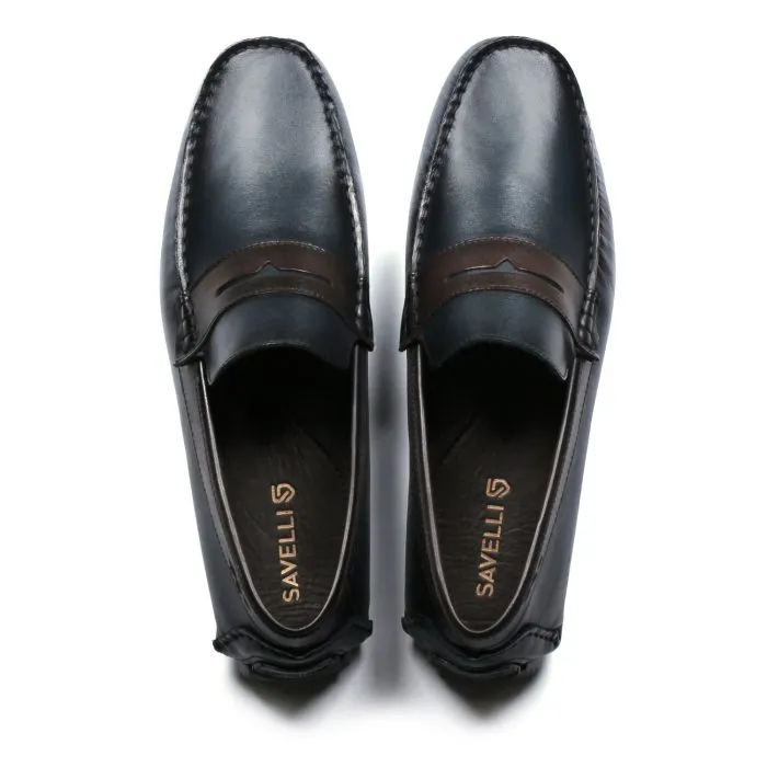 Savelli Casual Series | Comfort Strapped Latego Elba Blue & Coffee Moccasin - Image 2