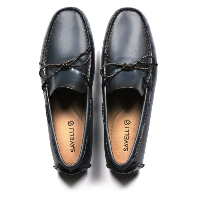Savelli Casual Series | Taurus Laced Latego Smooth Elba Blue Moccasin - Image 2