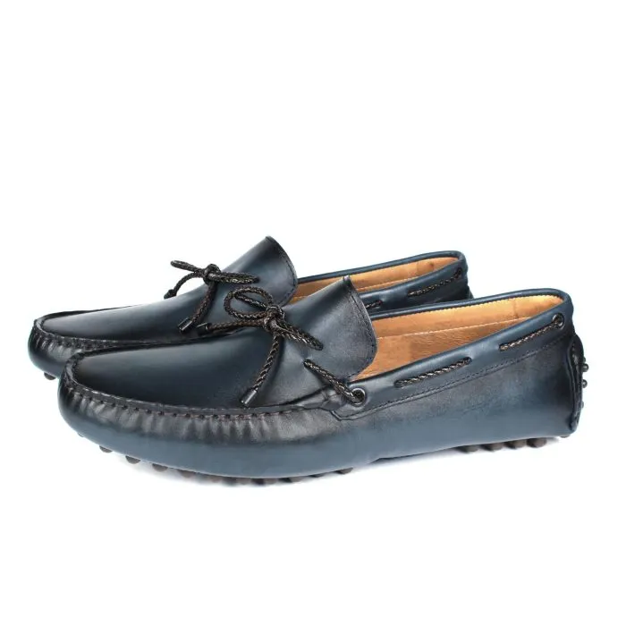 Savelli Casual Series | Taurus Laced Latego Smooth Elba Blue Moccasin - Image 4