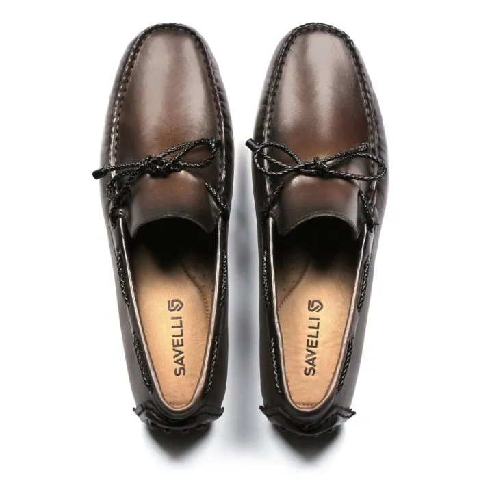 Savelli Casual Series | Taurus Laced Latego Smooth Grey Moccasin - Image 2