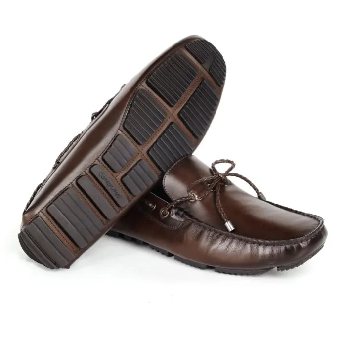 Savelli Casual Series | Comfort Laced Smooth Latego Leather Coffee Moccasin - Image 3