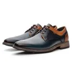 Savelli Formal Series | Vulcano Laced Dual Colour Latego Croco Italiano Elba Blue Havana Shoes