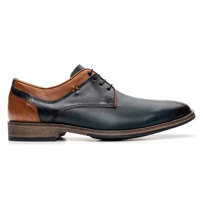 Savelli Formal Series | Vulcano Laced Dual Colour Latego Croco Italiano Elba Blue Havana Shoes - Image 4
