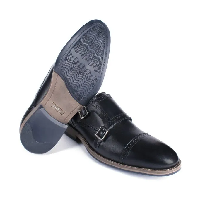 Savelli Formal Series | Vulcano Double Monk Strap Latego Black Shoes - Image 3