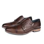 Savelli Formal Series | Vulcano Double Monk Strap Latego Coffee Shoes