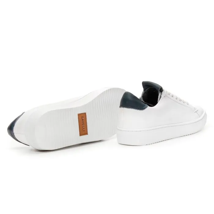 Savelli Casual Series | Florence Napa New Floater White & Elba Blue Sneakers - Image 3