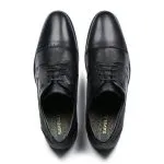 Savelli Formal Series | Casual Premium Laced Natural Leather Black Shoes - Image 2