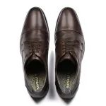 Savelli Formal Series | Casual Premium Laced Natural Leather Coffee Shoes - Image 2