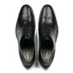 Savelli Formal Series | Casual Premium Laced Brogue Wingtip Black Shoes - Image 2