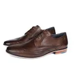 Savelli Formal Series | Casual Premium Laced Brogue Wingtip Coffee Shoes