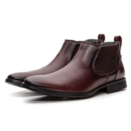 Savelli Boots Series | Casual Premium Slip-on Latego Wine High Cut Shoes