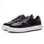 Savelli Casual Series | Floripa Latego Suede Black Burgundy Sneakers