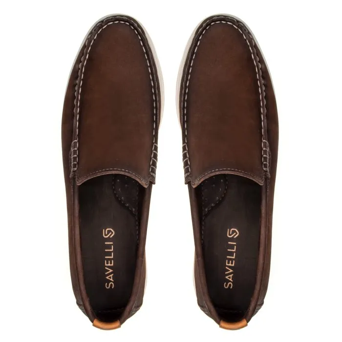 Savelli Boat Shoes | Deck Nobuck Brown - Image 2
