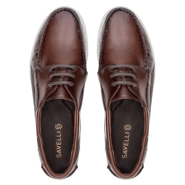 Savelli Boat Shoes | Deck Latego Brown - Image 2