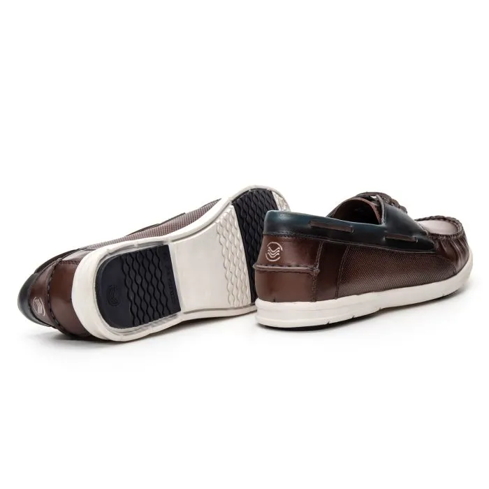 Savelli Boat Shoes | Deck Latego Brown Elba Blue - Image 3