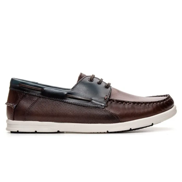 Savelli Boat Shoes | Deck Latego Brown Elba Blue - Image 4
