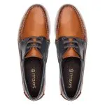 Savelli Boat Shoes | Deck Latego Havana Marine Blue - Image 2