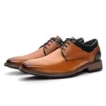 Savelli Formal Series | Vulcano Laced Dual Colour Latego Croco Italiano Havana Marine Shoes