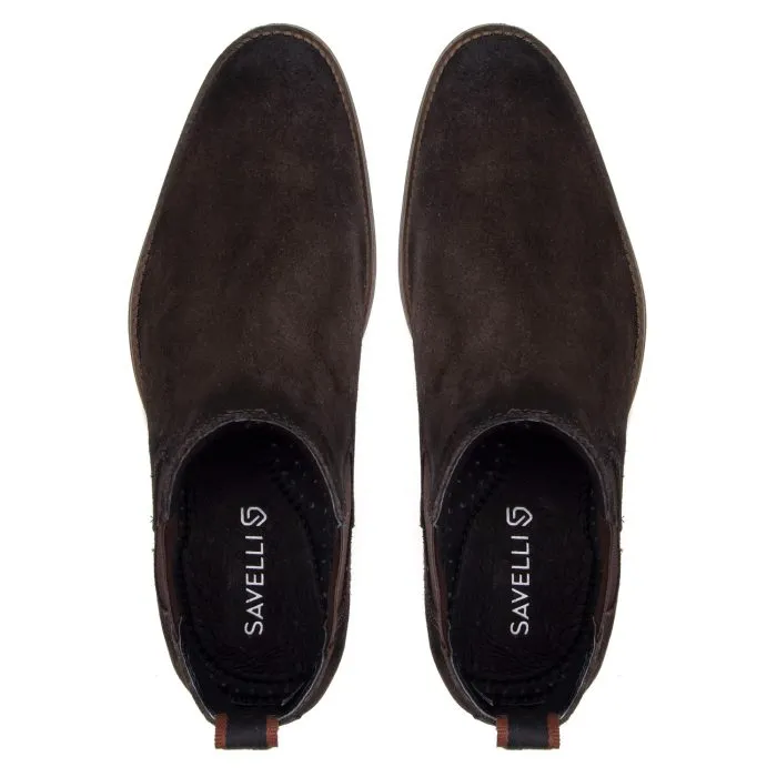 Savelli Boots Series | Vulcano Suede Brown Chelsea Boots - Image 2