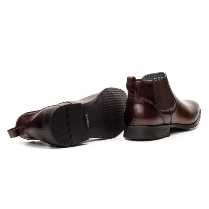 Savelli Boots Series | Casual Premium Latego Brown  Chelsea Boots - Image 3