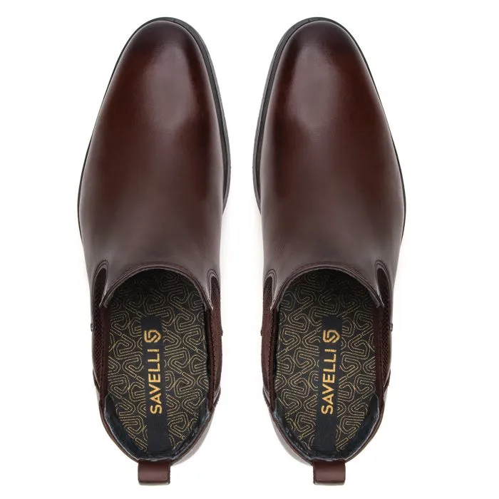 Savelli Boots Series | Casual Premium Latego Brown  Chelsea Boots - Image 2