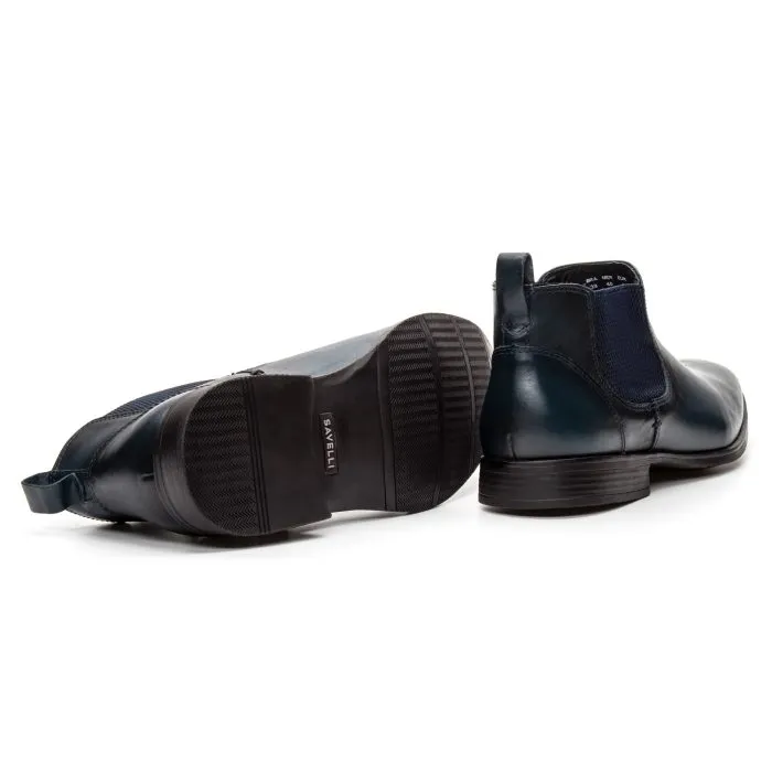 Savelli Boots Series | Chelsea Casual Premium Latego Elba Blue Chelsea Boots - Image 3