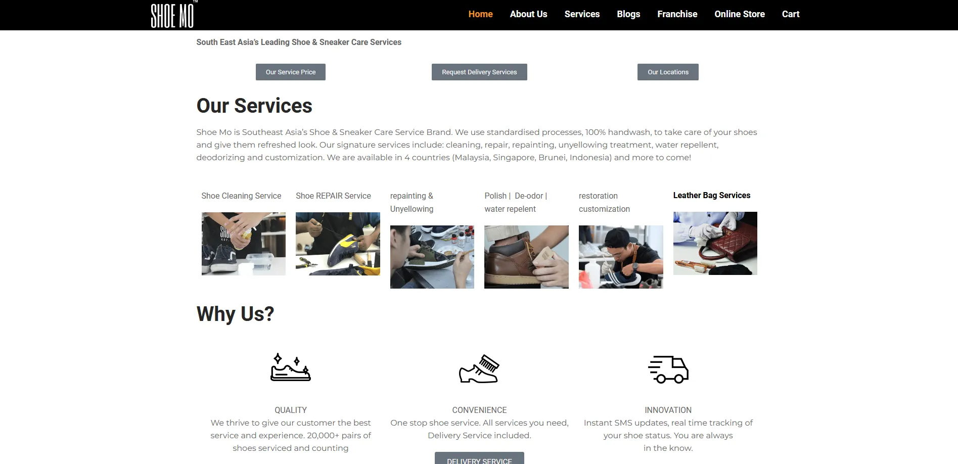 Shoe Cleaning Singapore - Shoe Mo