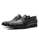 Savelli Formal Series | Dublin Latego Diamente Black Penny Loafers