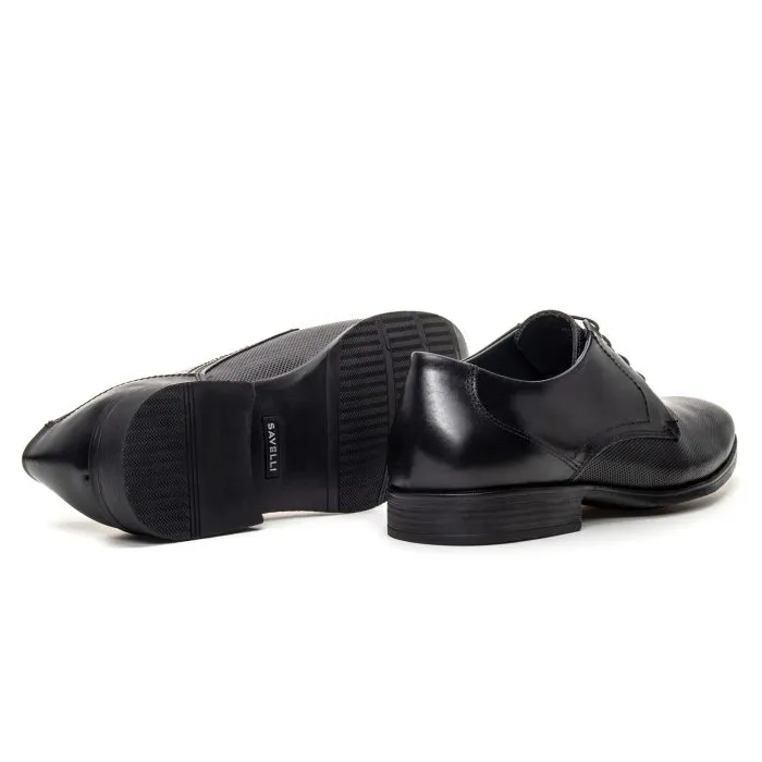 Savelli Formal Series | Casual Premium Latego Diamente Black Dotted Leather Shoes - Image 3