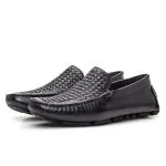 Savelli Casual Series | Comfort Latego Trisse Woven Black Moccassins