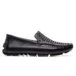 Savelli Casual Series | Comfort Latego Trisse Woven Black Moccassins - Image 4