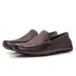 Savelli Casual Series | Comfort Latego Trisse Woven Coffee Moccassins