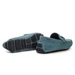 Savelli Casual Series | Comfort Suede Blue Petroleum Chain Buckle Moccassins - Image 2