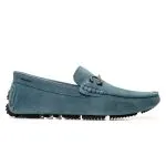 Savelli Casual Series | Comfort Suede Blue Petroleum Chain Buckle Moccassins - Image 3