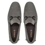 Savelli Casual Series | Comfort Suede Carbon Grey Chain Buckle Moccassins - Image 4