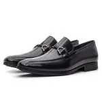 Savelli Formal Series | Dublin Napa Vicenza Black Snaffle Trim Loafers