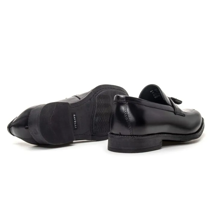 Savelli Formal Series | Vulcano Latego Black Tassel Loafers - Image 3