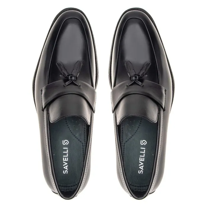 Savelli Formal Series | Vulcano Latego Black Tassel Loafers - Image 2