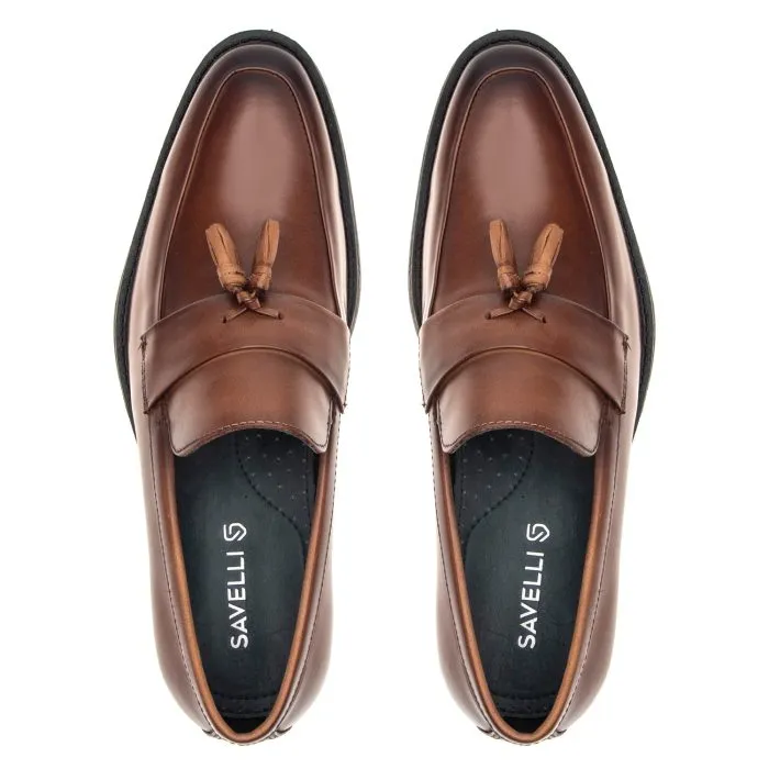 Savelli Formal Series | Vulcano Napa Vicenza Whisky Tassel Loafers - Image 2