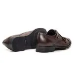 Savelli Formal Series | Vulcano Floater Brown Dual Strap Monkstrap Shoes - Image 3