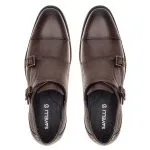 Savelli Formal Series | Vulcano Floater Brown Dual Strap Monkstrap Shoes - Image 2