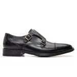 Savelli Formal Series | Vulcano Latego Black Dual Strap Monkstrap Shoes - Image 4