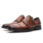 Savelli Formal Series | Vulcano Napa Vicenza Whisky Dual Strap Monkstrap Shoes